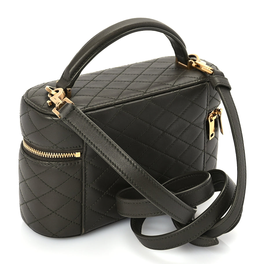 Saint Laurent Lambskin Quilted Mini Gaby Vanity Case Light Musk Image 2