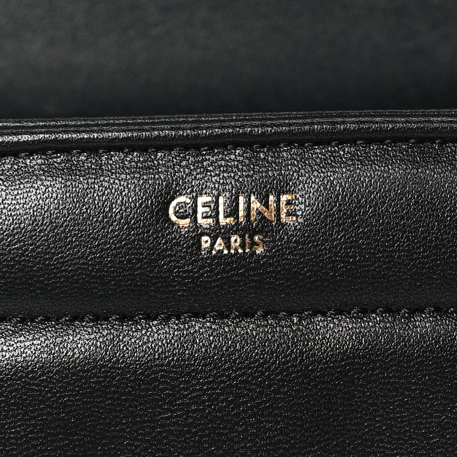 Celine Goatskin Matelasse Chain Shoulder Bag  Black Image 5