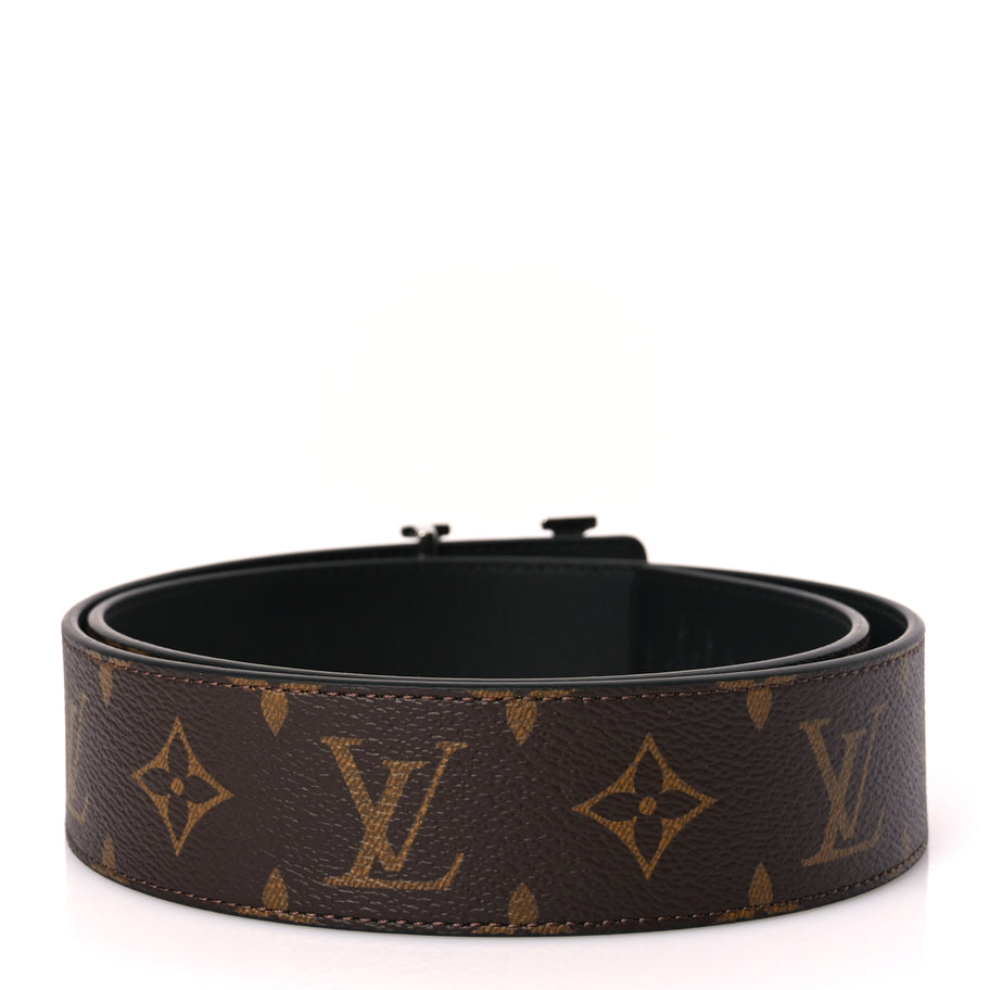 Louis Vuitton Calfskin Monogram 40mm LV Initiales Reversible Belt 80 32 Black Image 2
