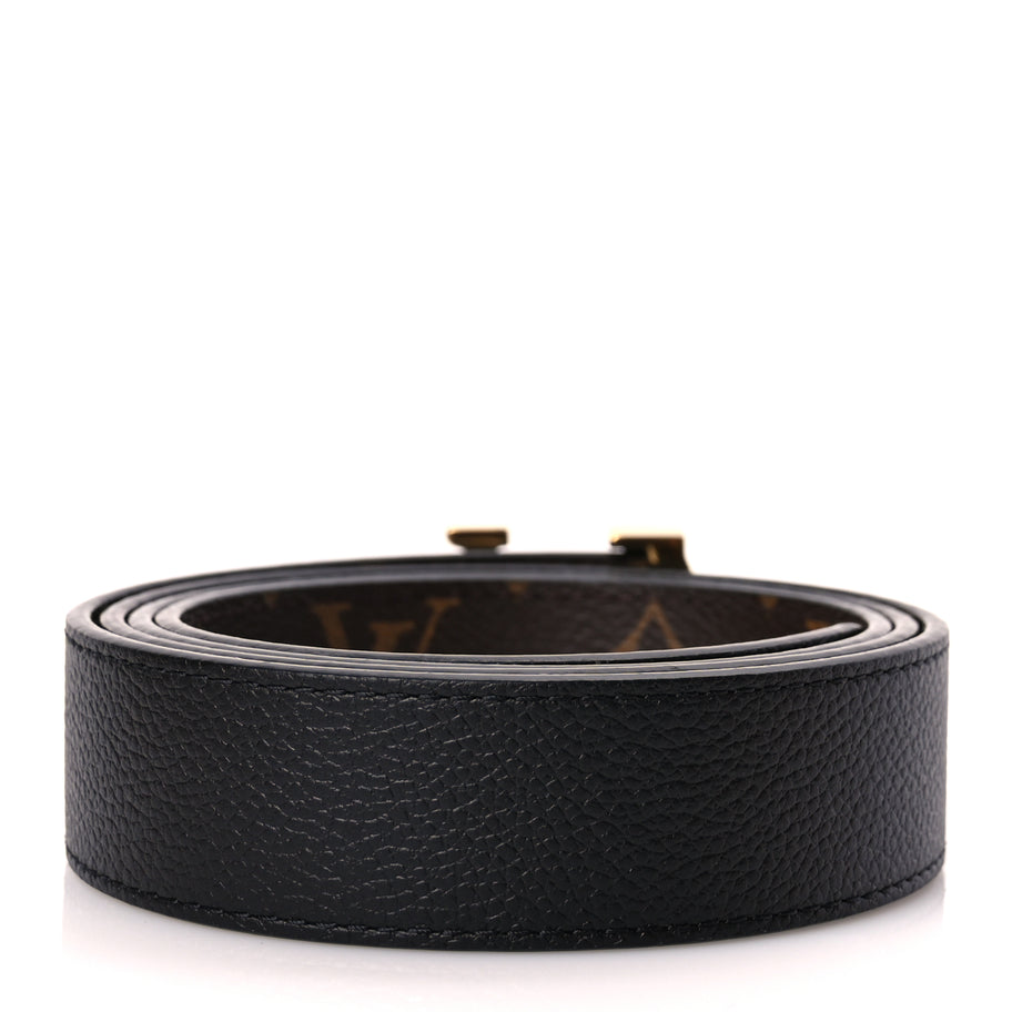 Louis Vuitton Calfskin Monogram 30mm LV Initiales Reversible Belt 100 40 Black Image 2