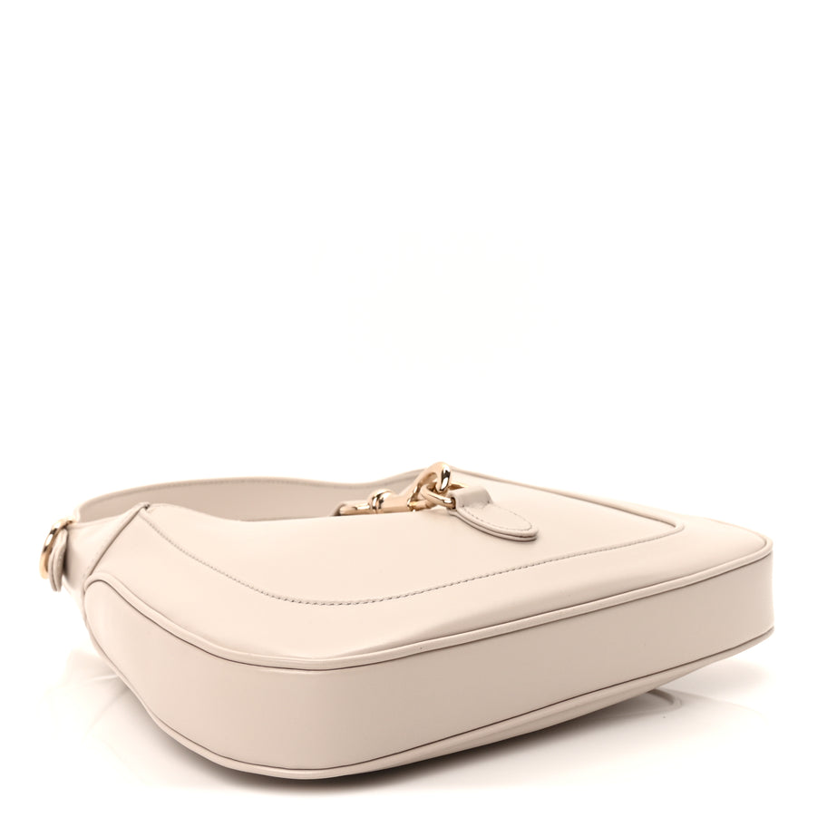 Gucci Ancora Calfskin Web Small Jackie Shoulder Bag Light Grey Image 3