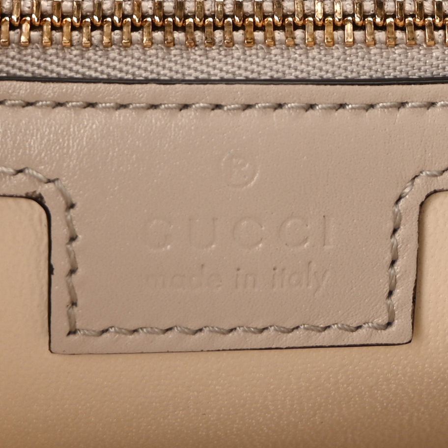 Gucci Ancora Calfskin Web Small Jackie Shoulder Bag Light Grey Image 5