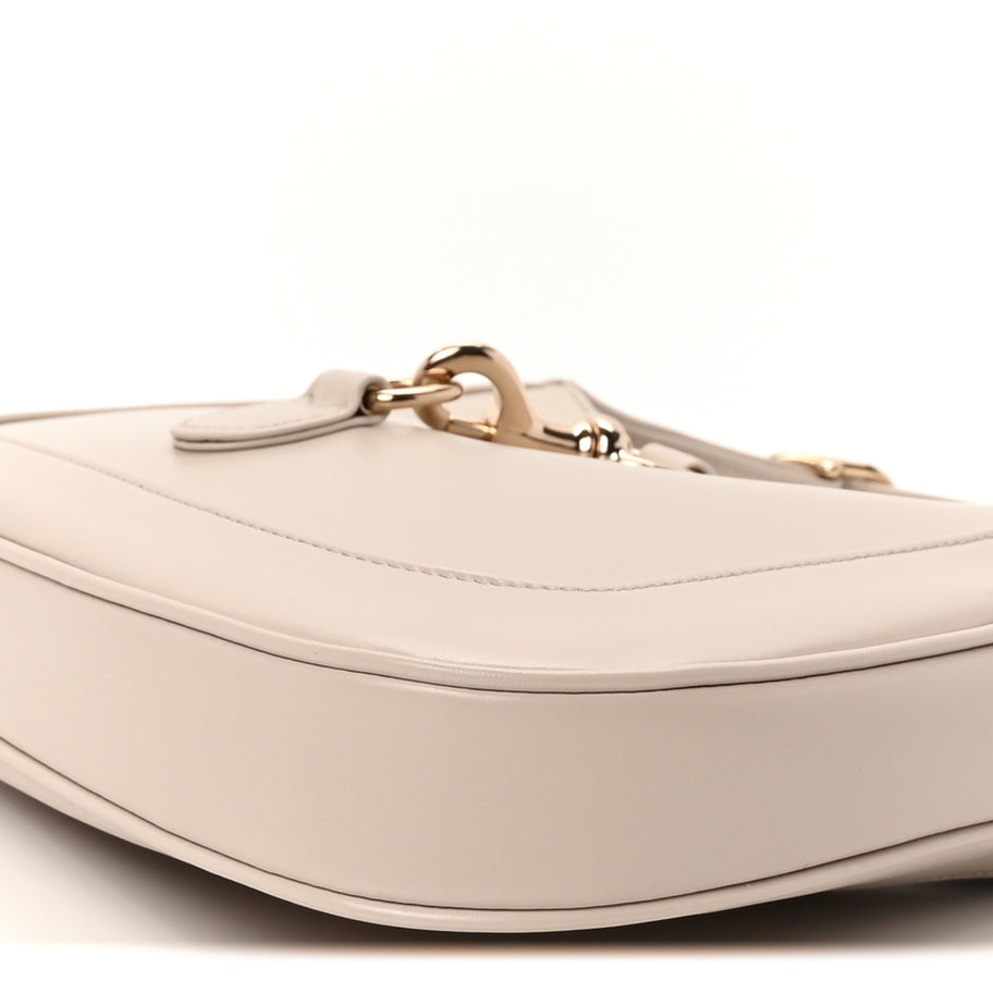 Gucci Ancora Calfskin Web Small Jackie Shoulder Bag Light Grey Image 7