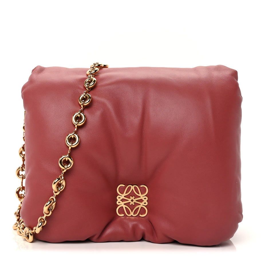Loewe Lambskin Goya Puffer Bag Plumrose Image 1