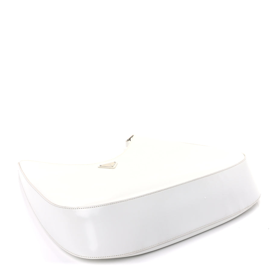 Prada Spazzolato Maxi Cleo Adjustable Strap Shoulder Bag White Image 4