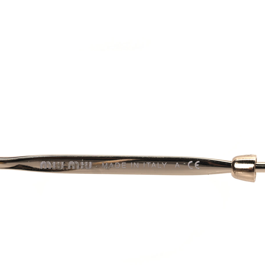 Miu Miu Metal Crystal Cat Eye Sunglasses SMU58T Gold Grey Image 6