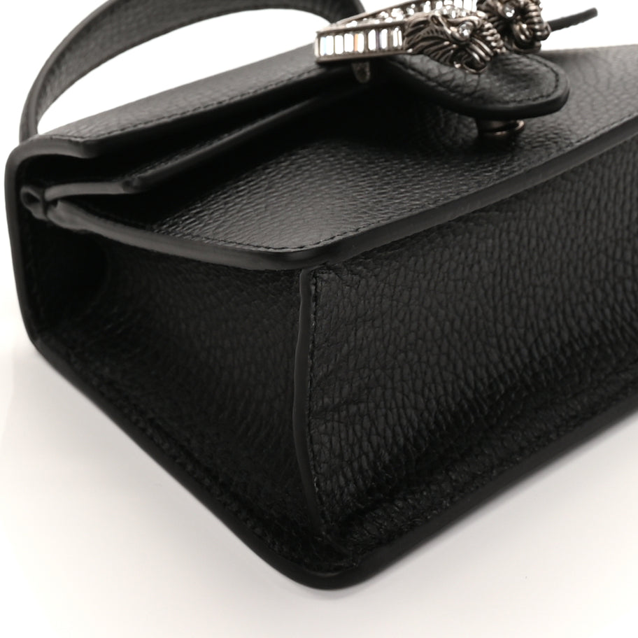 Gucci Dollar Calfskin Crystal Mini Dionysus Top Handle Bag Black Crystal Image 7