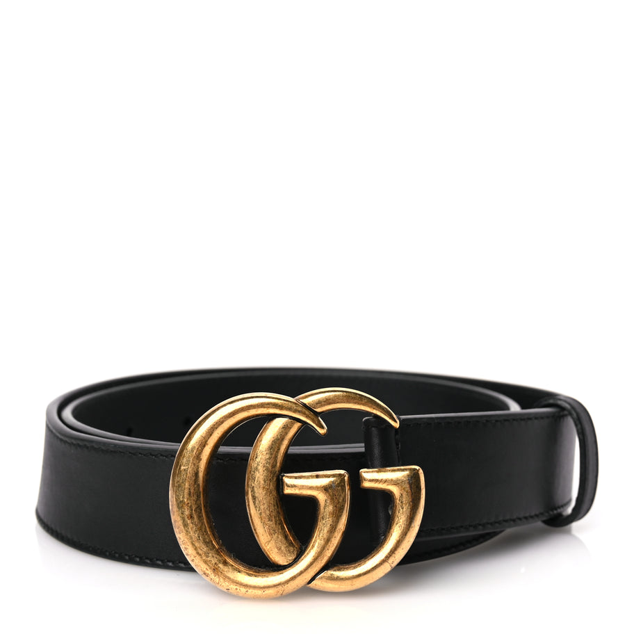Gucci Calfskin Double G 30mm Belt 80 32 Black Image 1