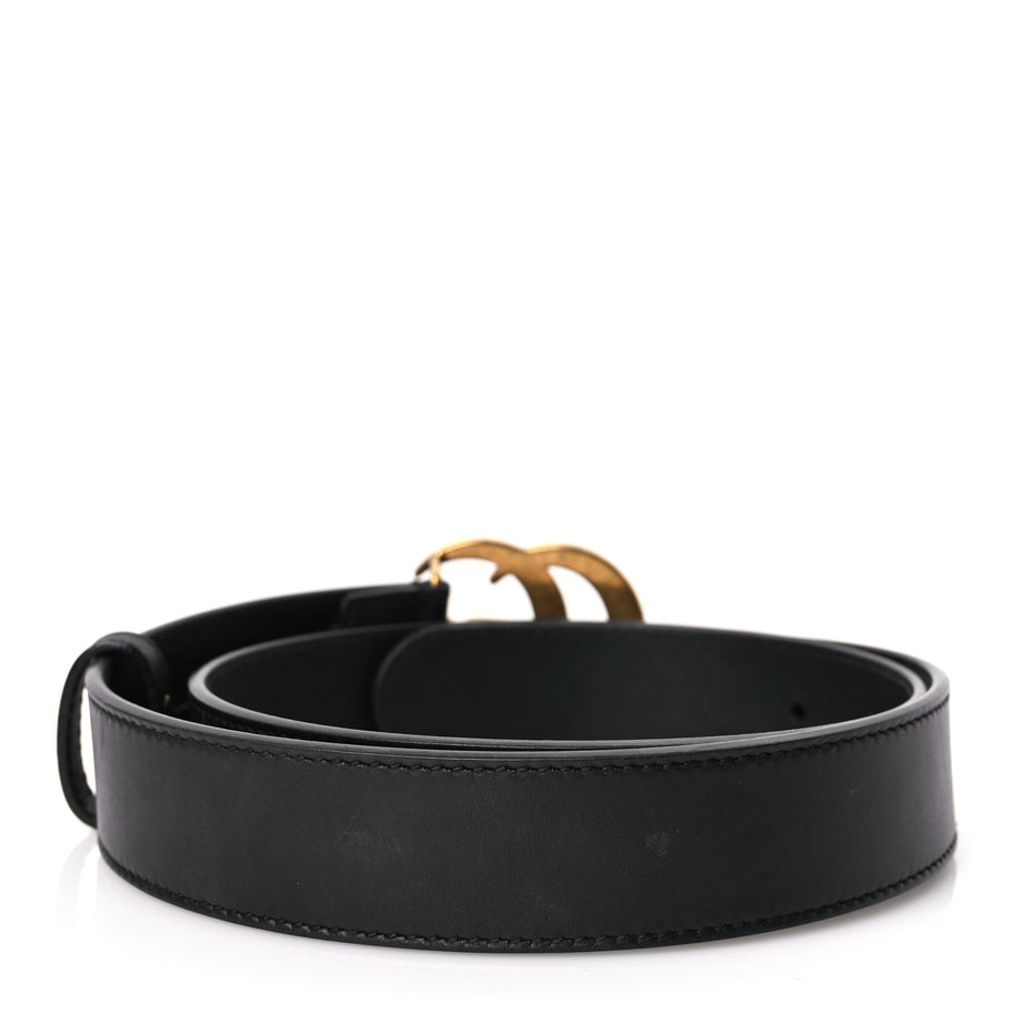 Gucci Calfskin Double G 30mm Belt 80 32 Black Image 2