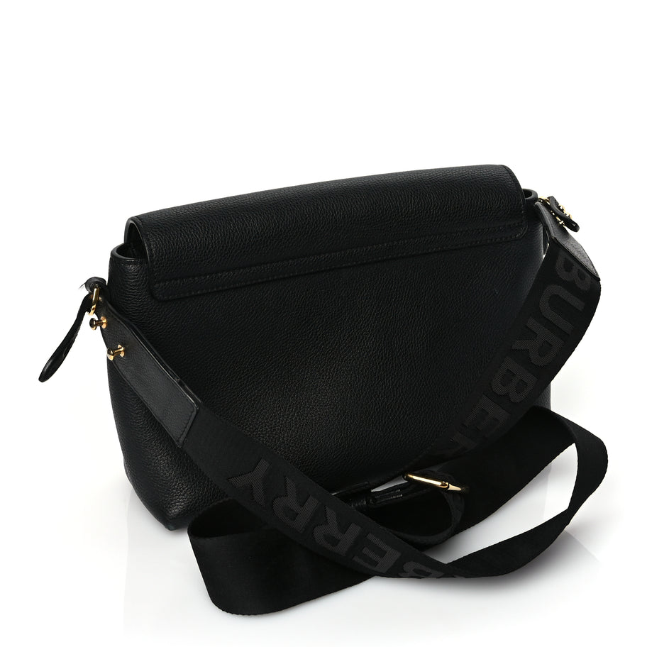 Burberry Grainy Calfskin Vintage Check Note Crossbody Bag Black Image 2