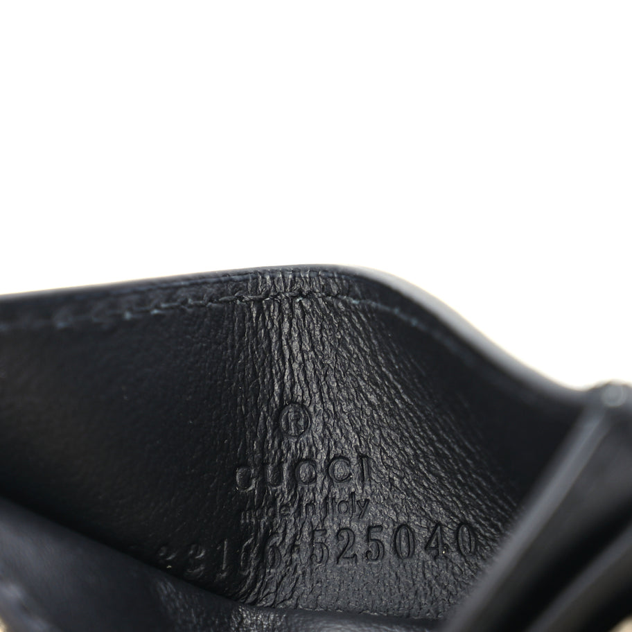 Gucci GG Supreme Monogram Calfskin Card Holder Beige Black Image 6