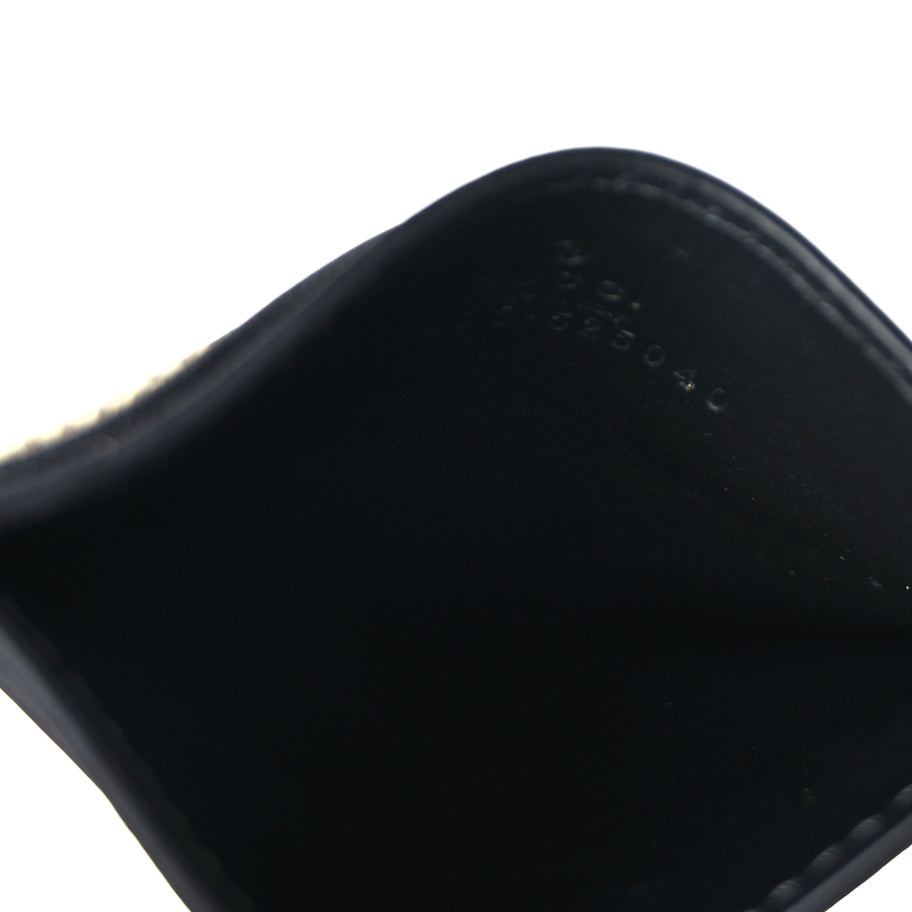 Gucci GG Supreme Monogram Calfskin Card Holder Beige Black Image 8