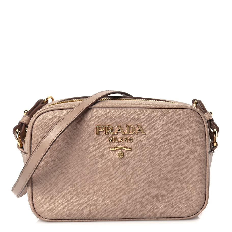 Prada Saffiano Mini Camera Crossbody Bag Cipria Image 1