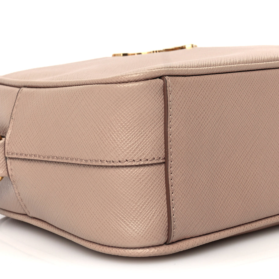 Prada Saffiano Mini Camera Crossbody Bag Cipria Image 7