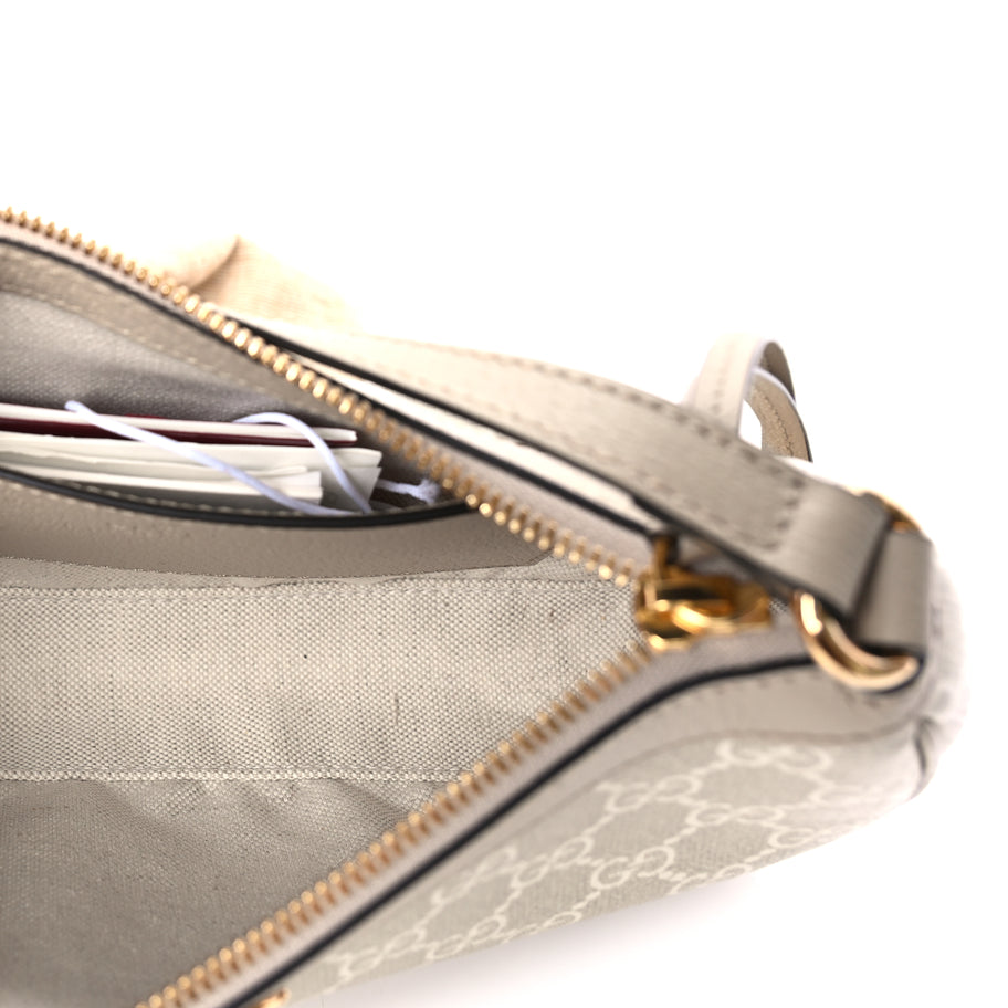 Gucci GG Supreme Monogram Textured Dollar Calfskin Small Ophidia Hobo  Beige/Mystic White/Oatmeal Image 4