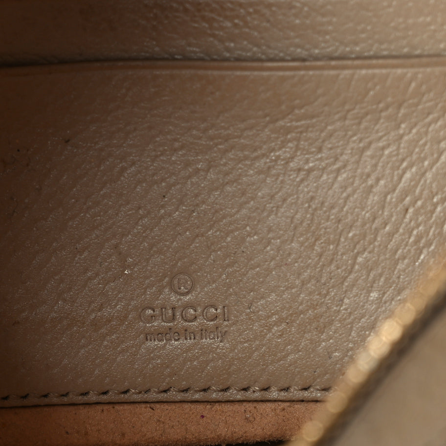 Gucci GG Supreme Monogram Textured Dollar Calfskin Mini Retro Interlocking G Half Moon Bag Beige Mystic White Oatmeal Image 5