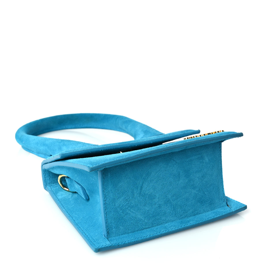 Jacquemus Suede Le Chiquito Moyen  Dark Turquoise Image 3