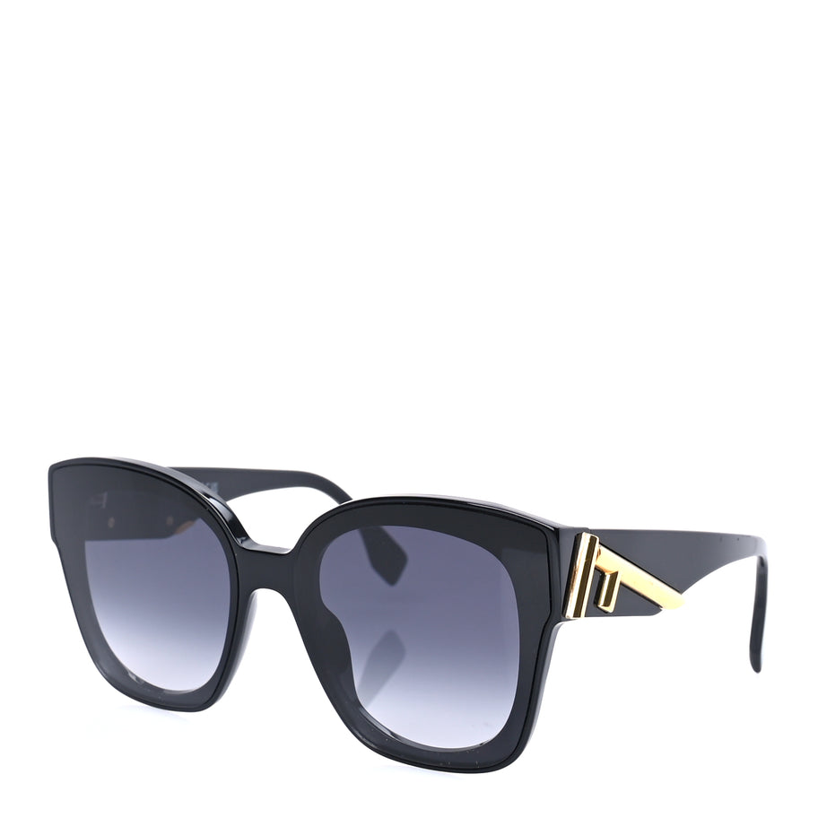 Fendi Acetate Fendi First Round Sunglasses FE401351  Black Image 1