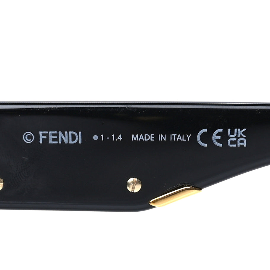 Fendi Acetate Fendi First Round Sunglasses FE401351  Black Image 6