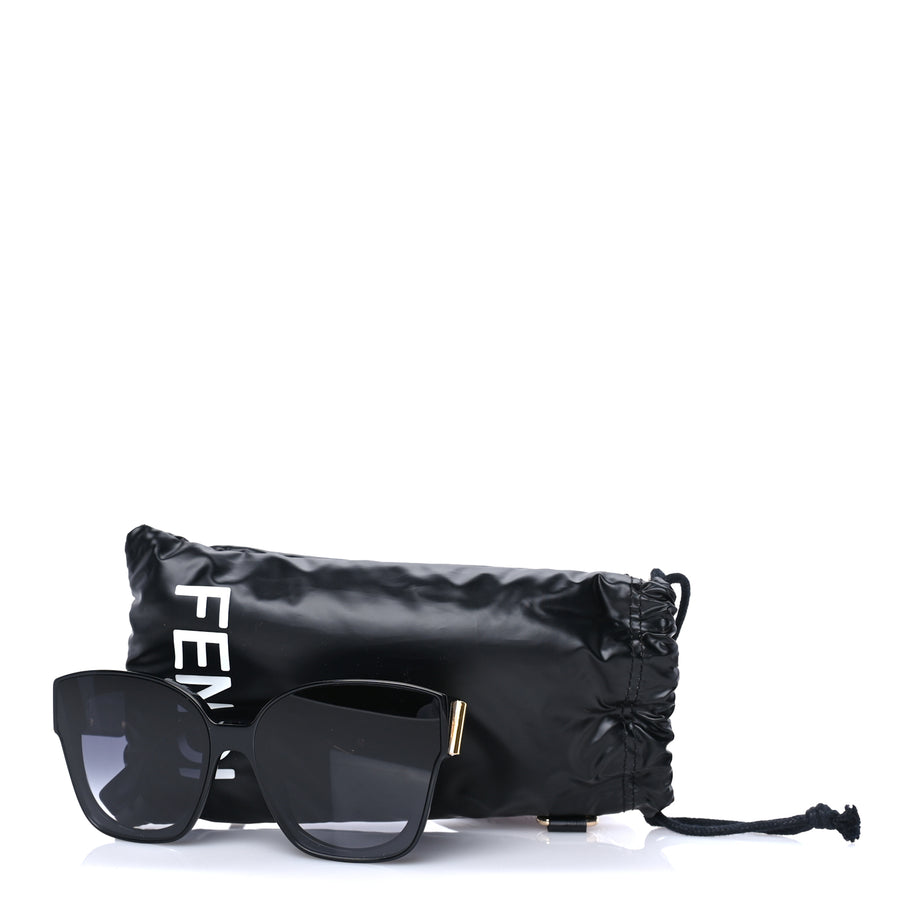 Fendi Acetate Fendi First Round Sunglasses FE401351  Black Image 7