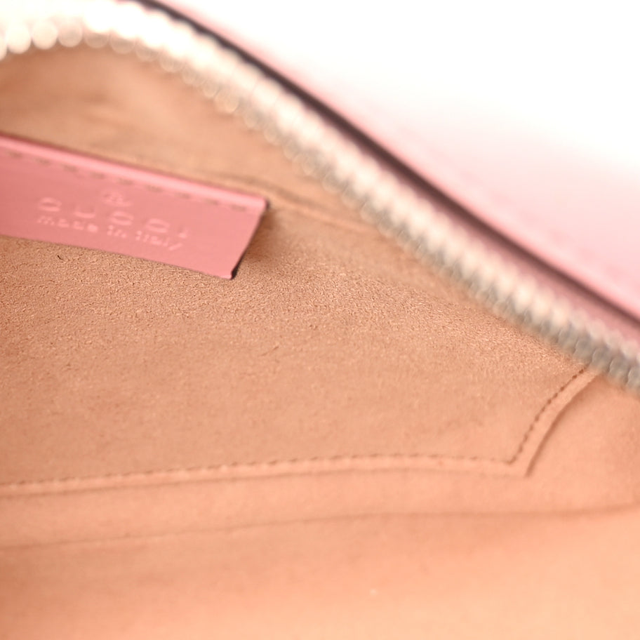 Gucci Calfskin Matelasse Small GG Marmont Chain Shoulder Bag Wild Rose Image 4