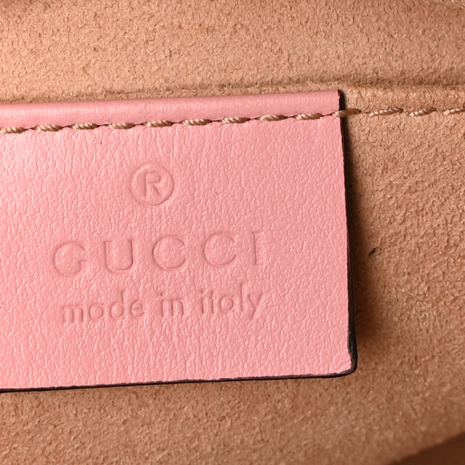 Gucci Calfskin Matelasse Small GG Marmont Chain Shoulder Bag Wild Rose Image 5
