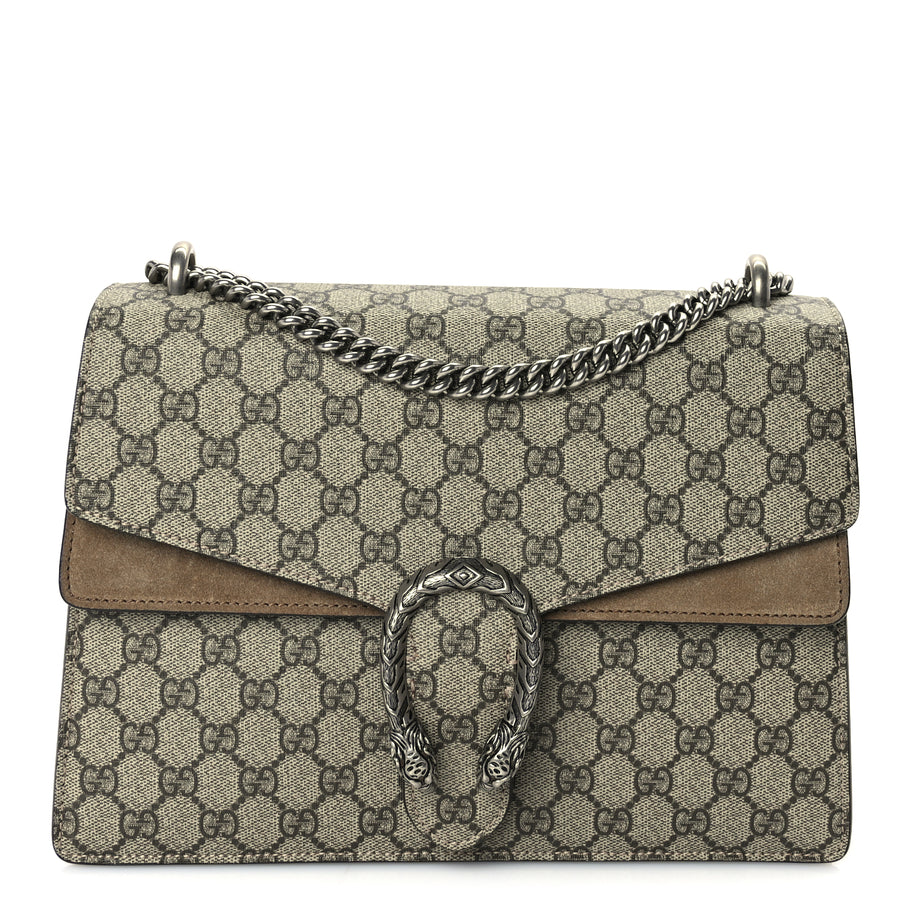 Gucci GG Supreme Monogram Medium Dionysus Shoulder Bag Taupe Image 1