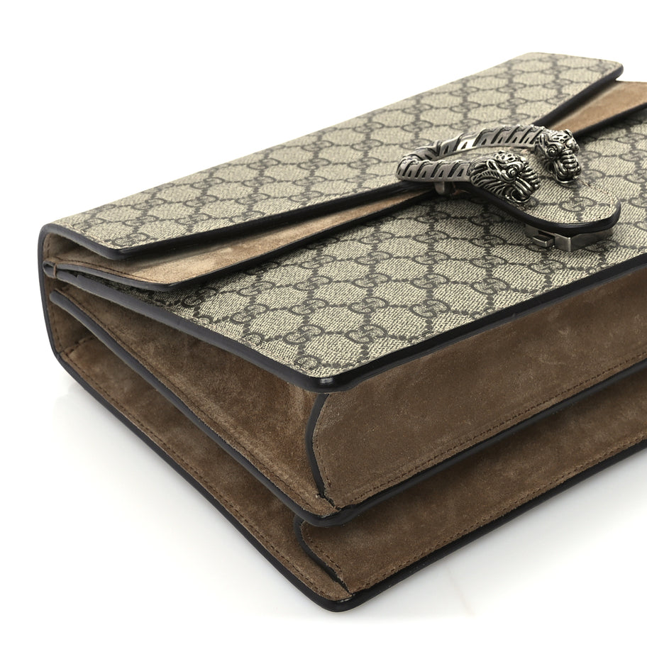 Gucci GG Supreme Monogram Medium Dionysus Shoulder Bag Taupe Image 8