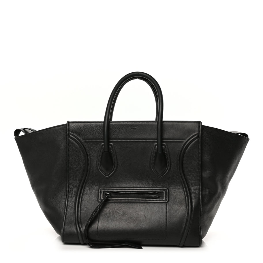Celine Supple Calfskin Large Phantom Luggage Black Image 1