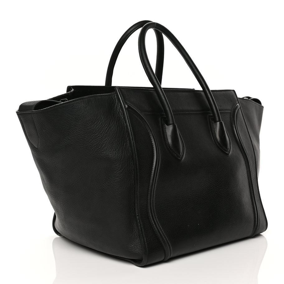 Celine Supple Calfskin Large Phantom Luggage Black Image 2