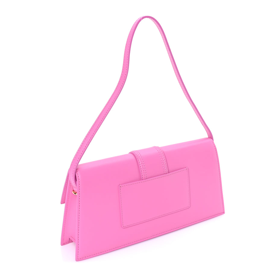 Jacquemus Smooth Calfskin Le Bambino Long Flap  Pink Image 2
