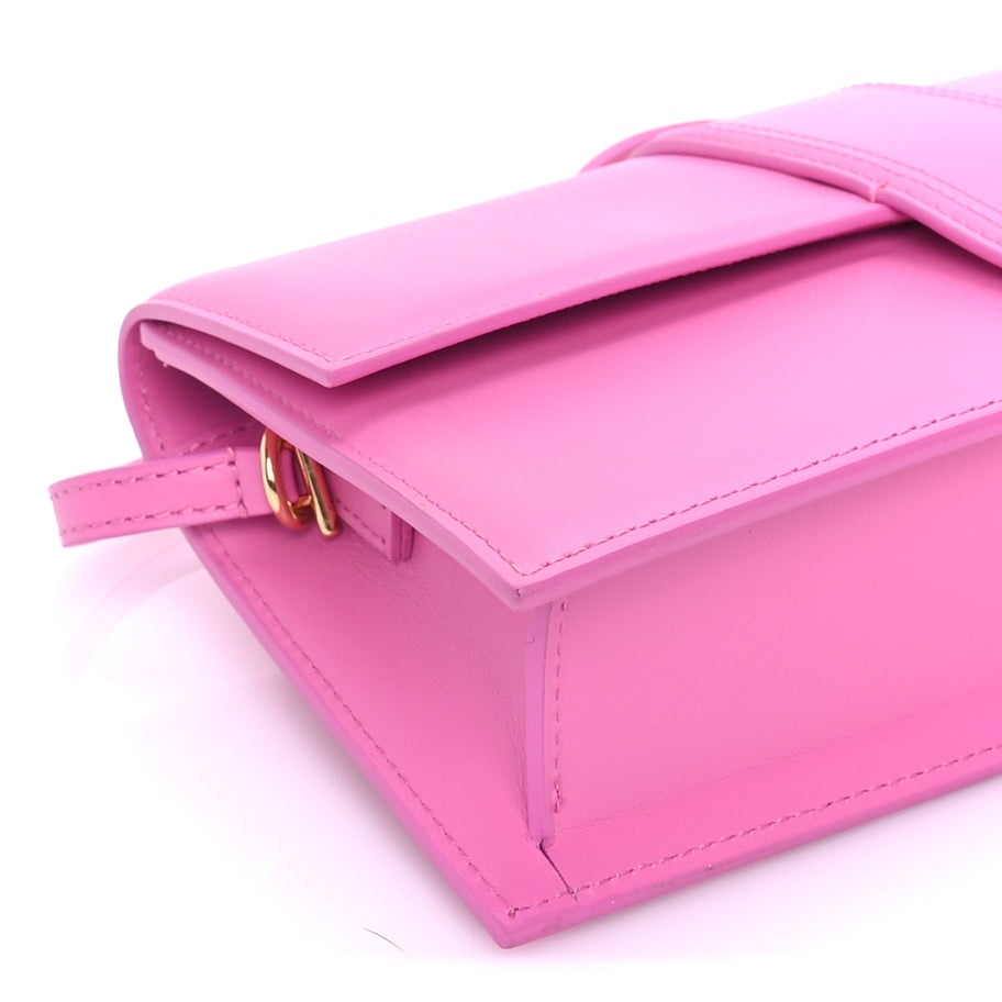 Jacquemus Smooth Calfskin Le Bambino Long Flap  Pink Image 7