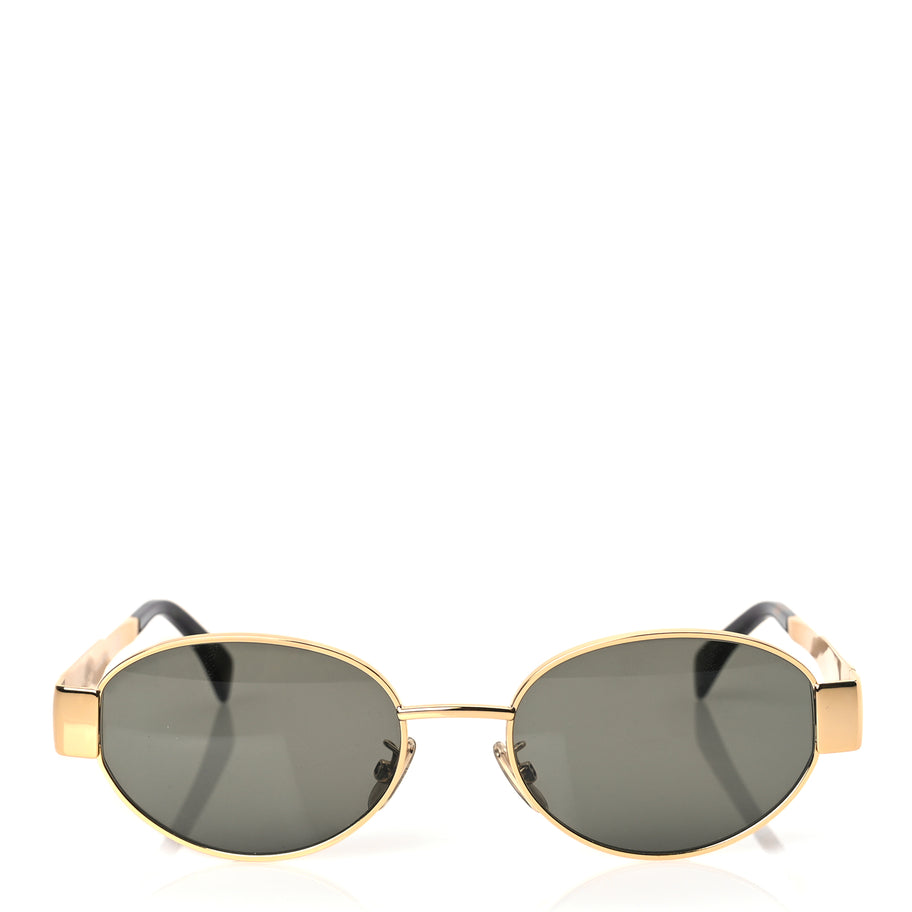 Celine Metal Triomphe 01 Sunglasses CL40235U Gold Green Image 2