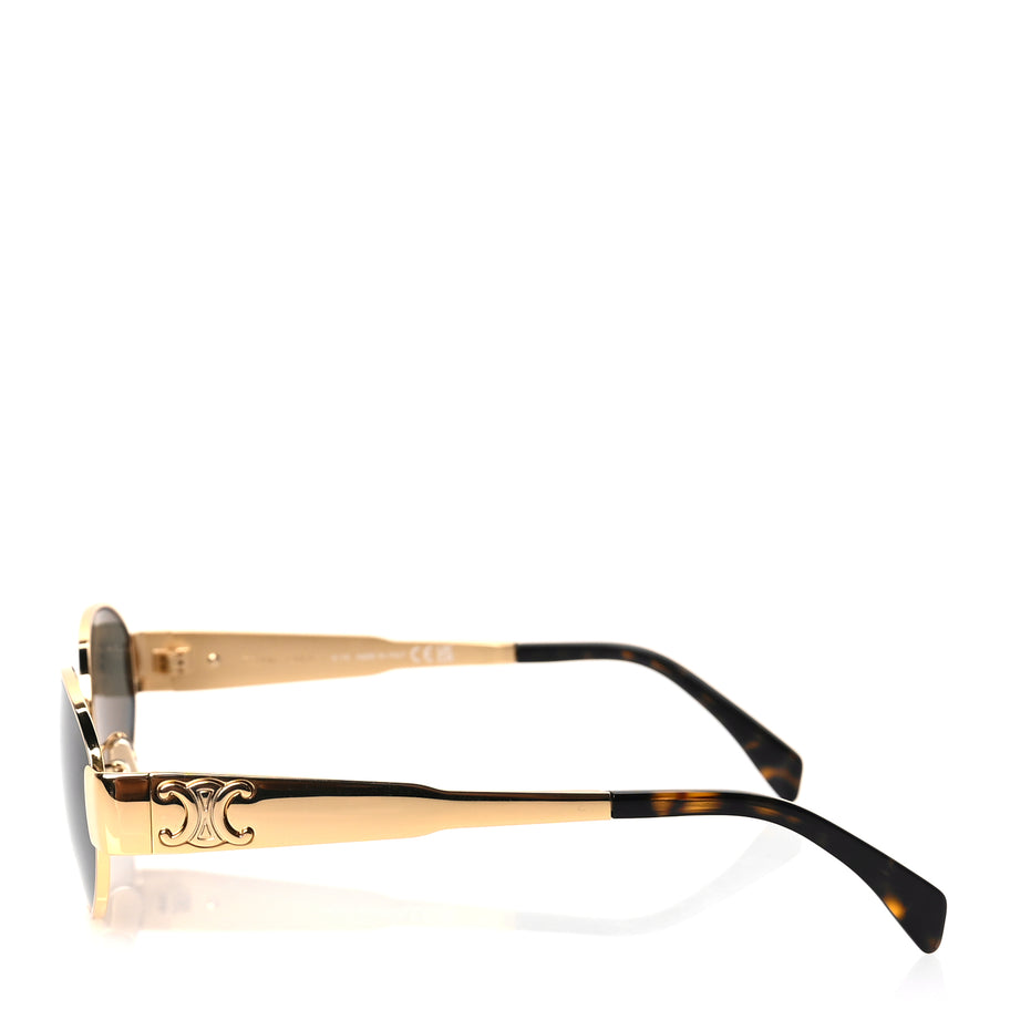 Celine Metal Triomphe 01 Sunglasses CL40235U Gold Green Image 3