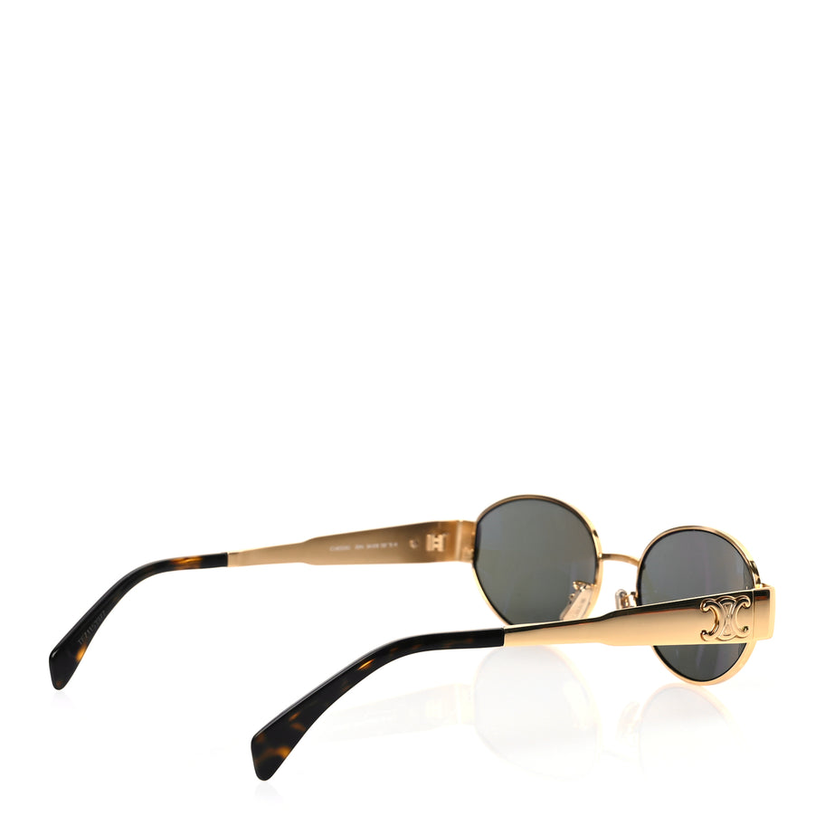 Celine Metal Triomphe 01 Sunglasses CL40235U Gold Green Image 4