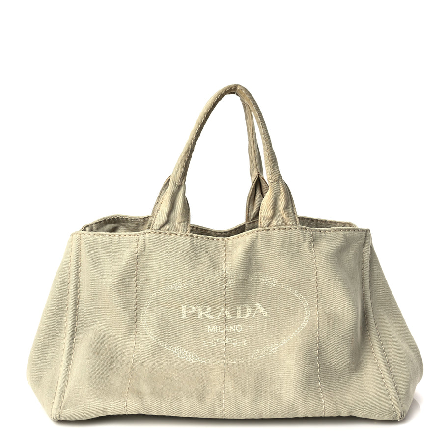 Prada Canvas Canapa Logo Tote Corda Image 1