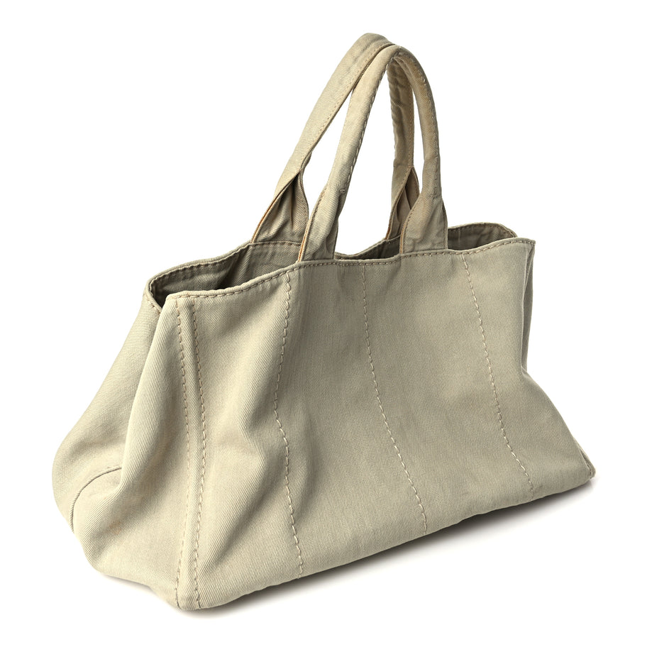 Prada Canvas Canapa Logo Tote Corda Image 2