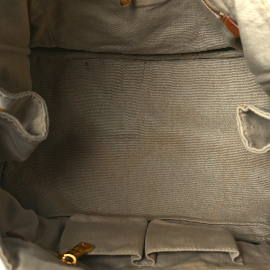 Prada Canvas Canapa Logo Tote Corda Image 4