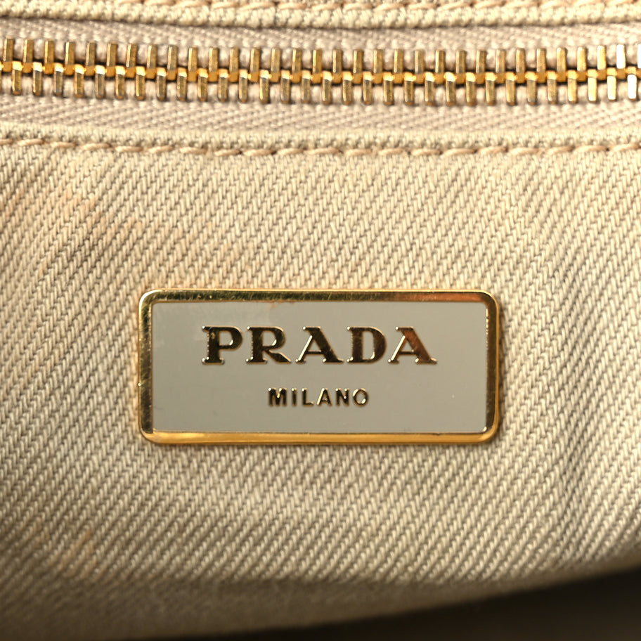 Prada Canvas Canapa Logo Tote Corda Image 5