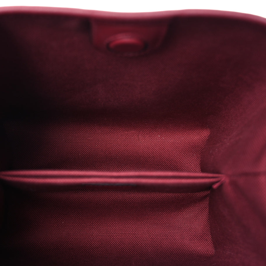 Gucci GG Calfskin Embossed Emblem Small Bucket Bag Rosso Ancora Red Image 4