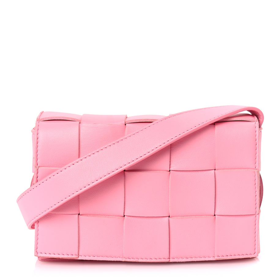 Bottega Veneta Lambskin Maxi Intreccio Small Cassette Crossbody Bag Ribbon Image 1