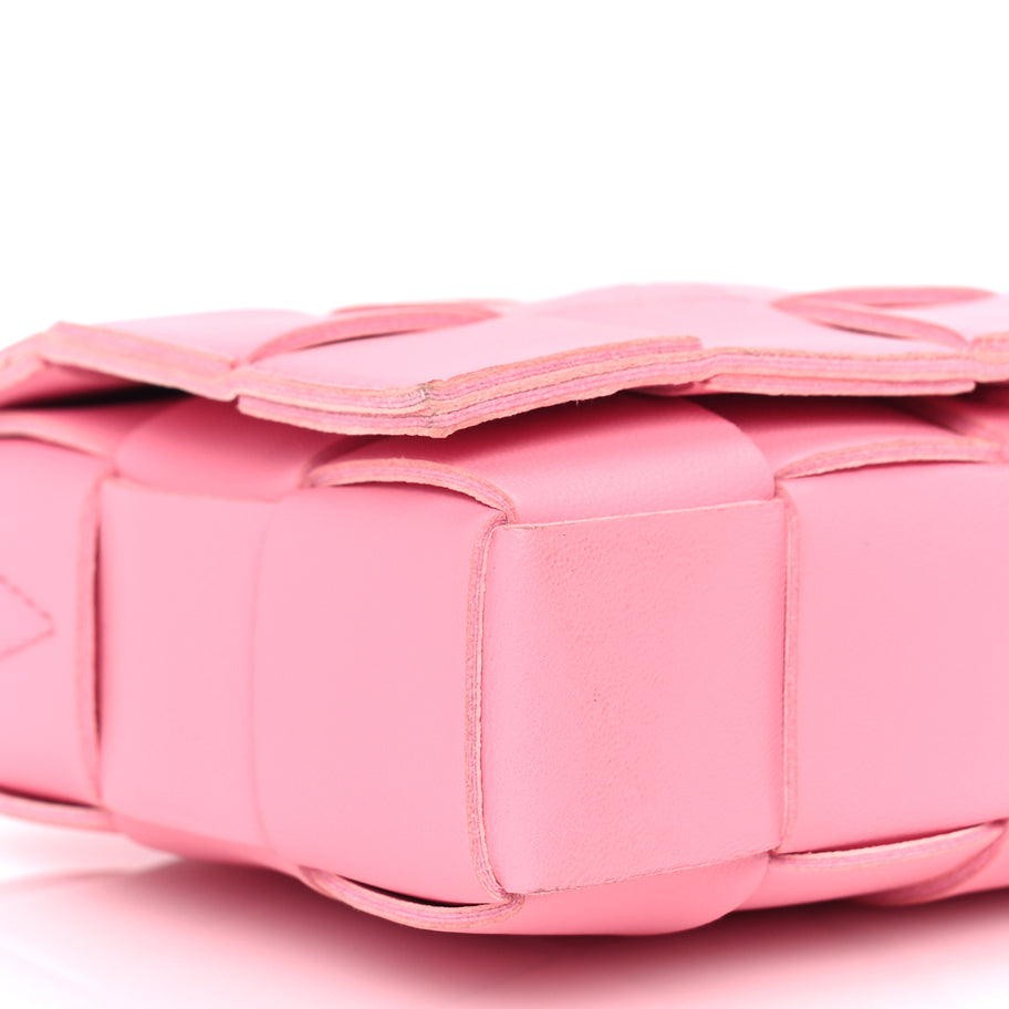 Bottega Veneta Lambskin Maxi Intreccio Small Cassette Crossbody Bag Ribbon Image 7