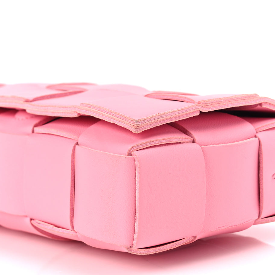 Bottega Veneta Lambskin Maxi Intreccio Small Cassette Crossbody Bag Ribbon Image 8