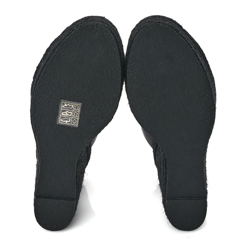  Saint Laurent Tribute Espadrille Wedge Heels