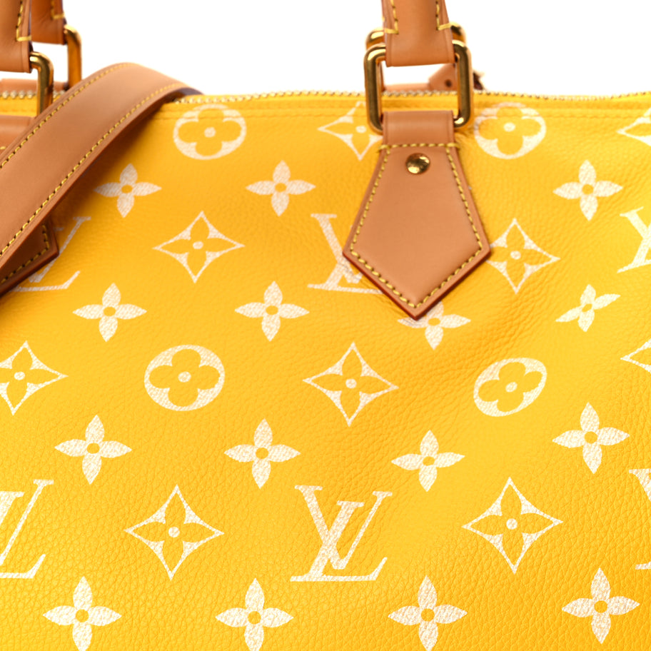 Louis Vuitton Calfskin Monogram Speedy P9 Bandouliere 40 Jaune Mat Image 7