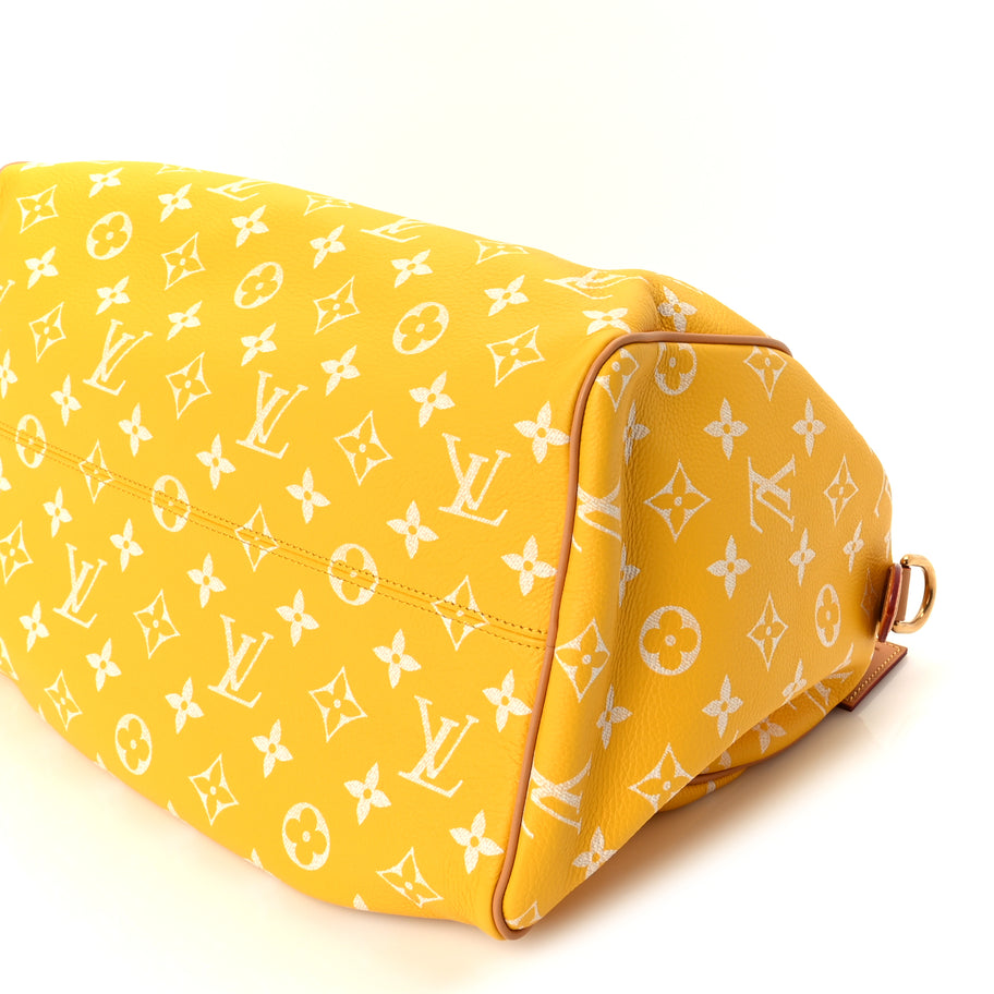 Louis Vuitton Calfskin Monogram Speedy P9 Bandouliere 40 Jaune Mat Image 9