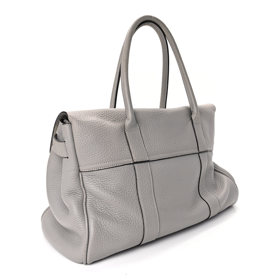 Mulberry Small Classic Grain Bayswater Pale Grey Image 3