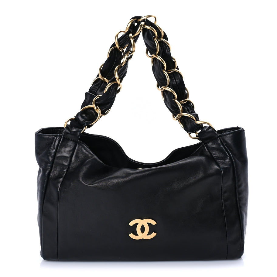 Chanel Lambskin Small Olsen Shoulder Bag Black Image 1