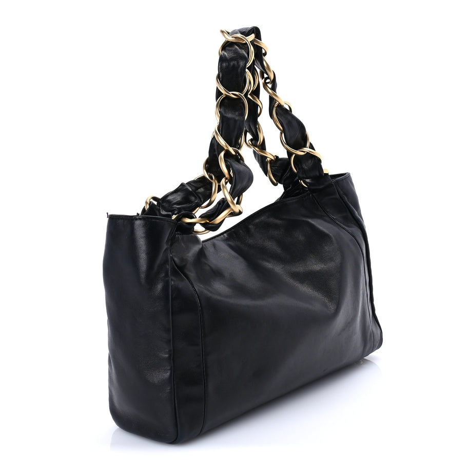 Chanel Lambskin Small Olsen Shoulder Bag Black Image 2