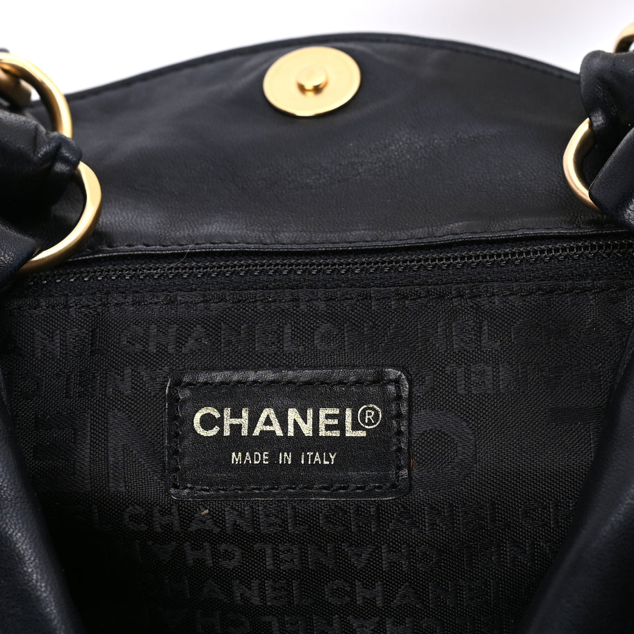 Chanel Lambskin Small Olsen Shoulder Bag Black Image 5
